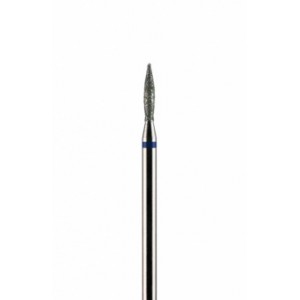 Фреза алмазная формы пламя синяя средняя зернистость диаметр 1,8 мм (018)